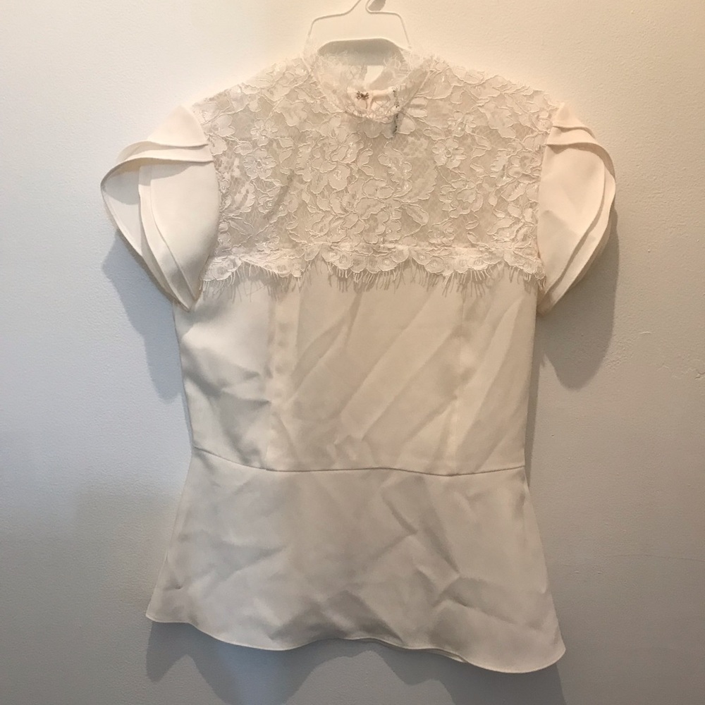 Amanda uprichard white lace blouse
